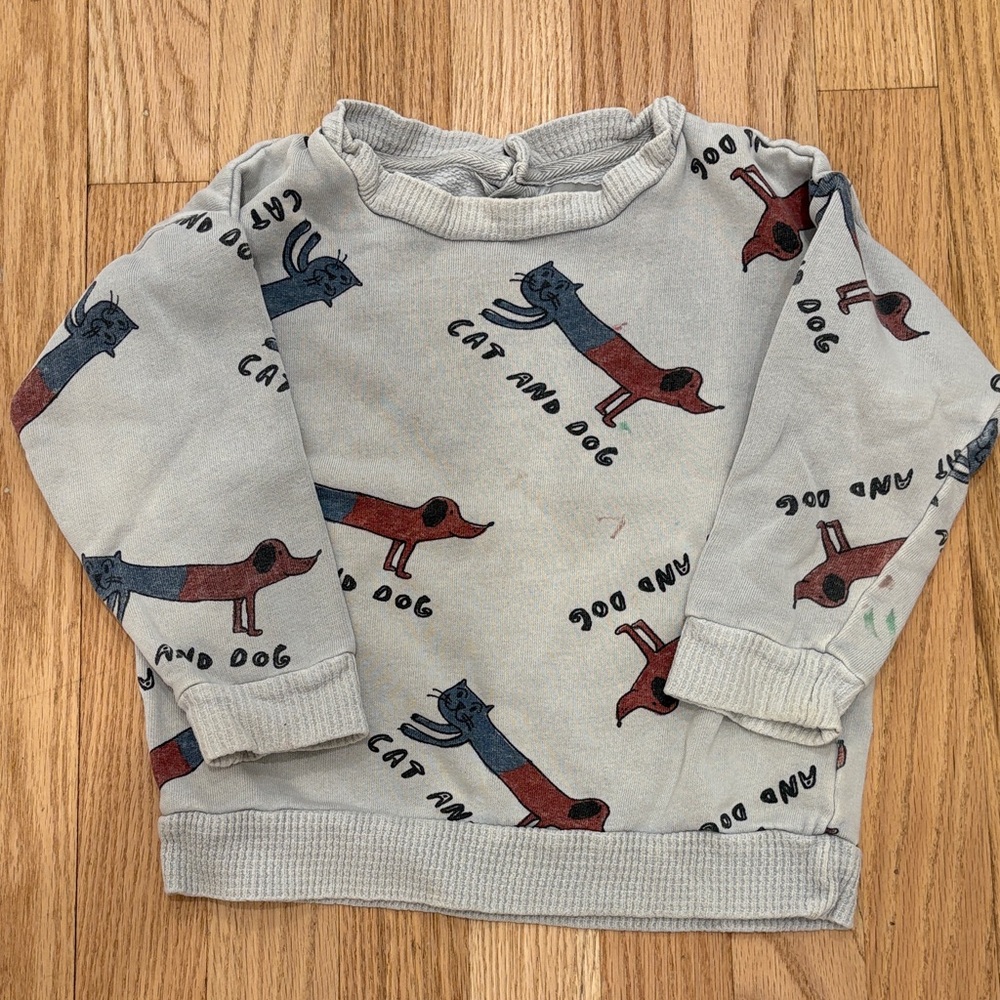 Bobo Choses Cat Dog Print Kids Sweatshirt 24-36m